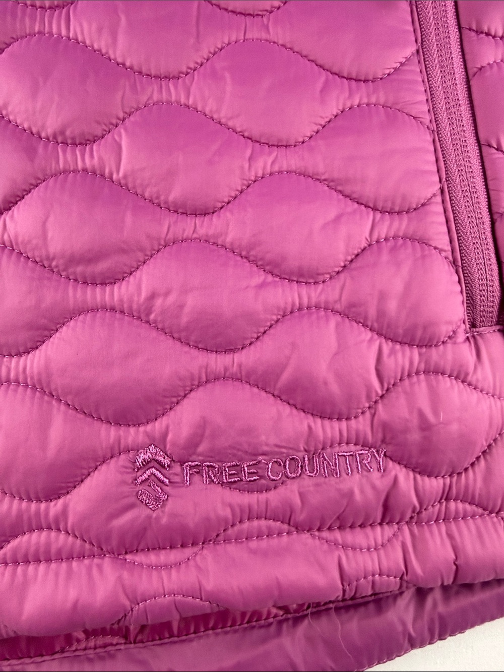Free Country Pink Quilted Vest Women's Size Large Lightweight NWOT - Picture 2 of 7